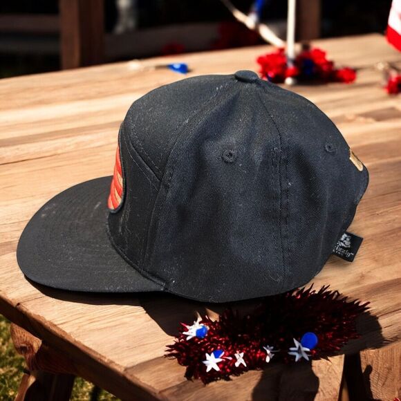 AMERICAN FLAG ADJUSTABLE SNAPBACK HAT CAP 7 PANEL - Picture 4 of 10